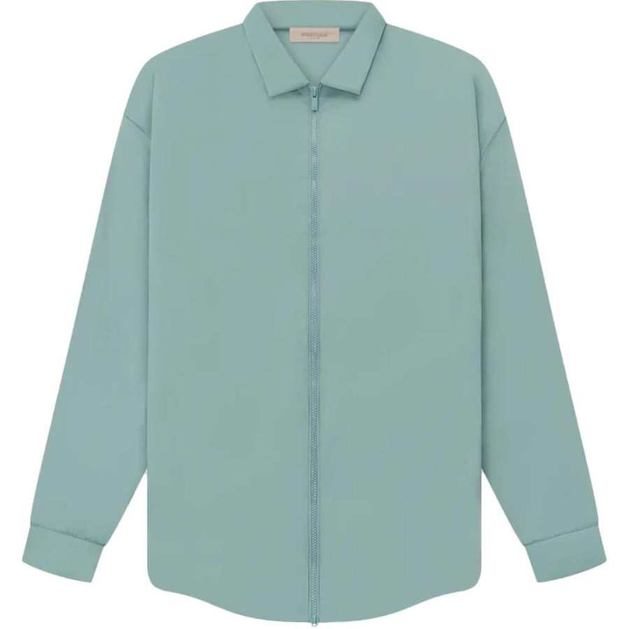 Fear Of God Essentials logo-embossed zip-up shirt jacket