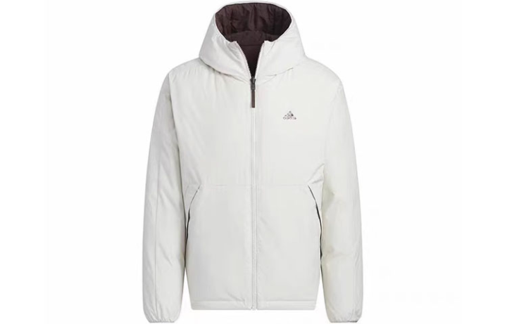 Adidas Adidas Down Jackets Men's Beige Hooded Moderate Down Jacket