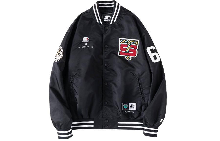 STARTER STARTER Baseball Jerseys Unisex Black Baseball Collar Moderate