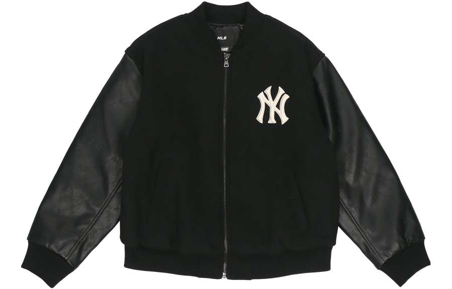 MLB MLB Base Logo Baseball Jerseys Unisex Black Baseball Collar Moderate Straight Fit