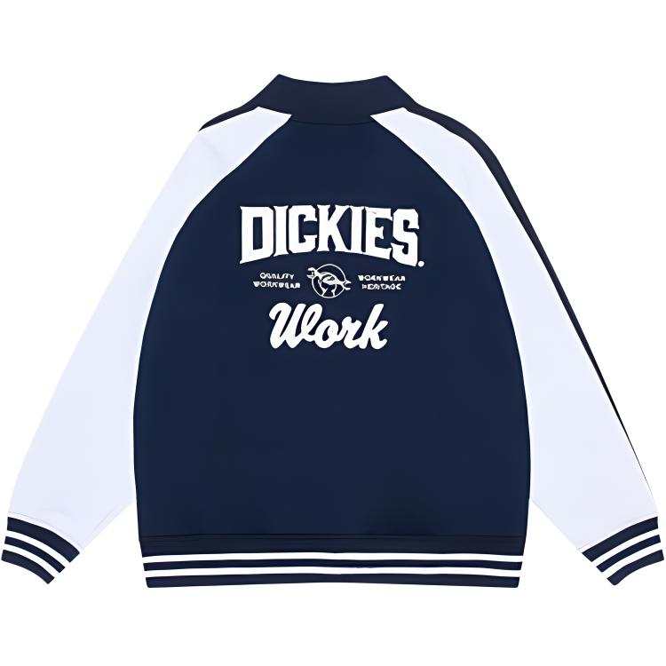 Dickies Baseball Jerseys Unisex Marine Blue Baseball Collar Moderate Straight Fit