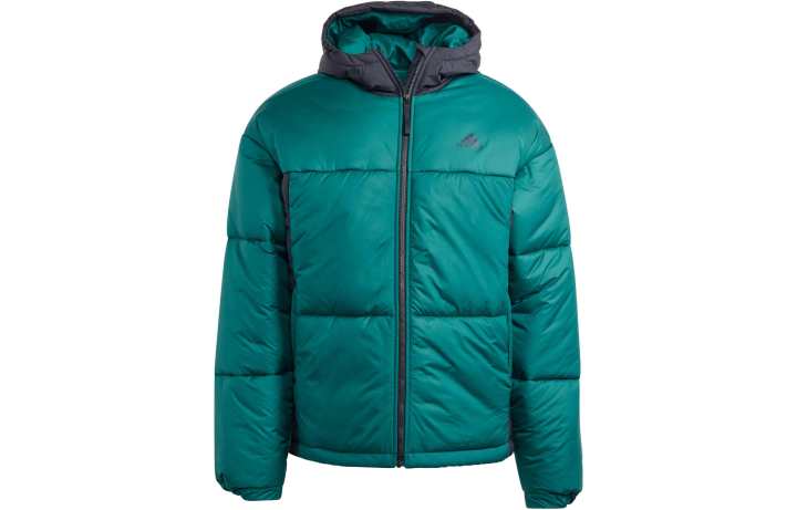 Adidas Adidas Puffer Jackets Men's Preppy Green Hooded Moderate Padded Puffer Jacket