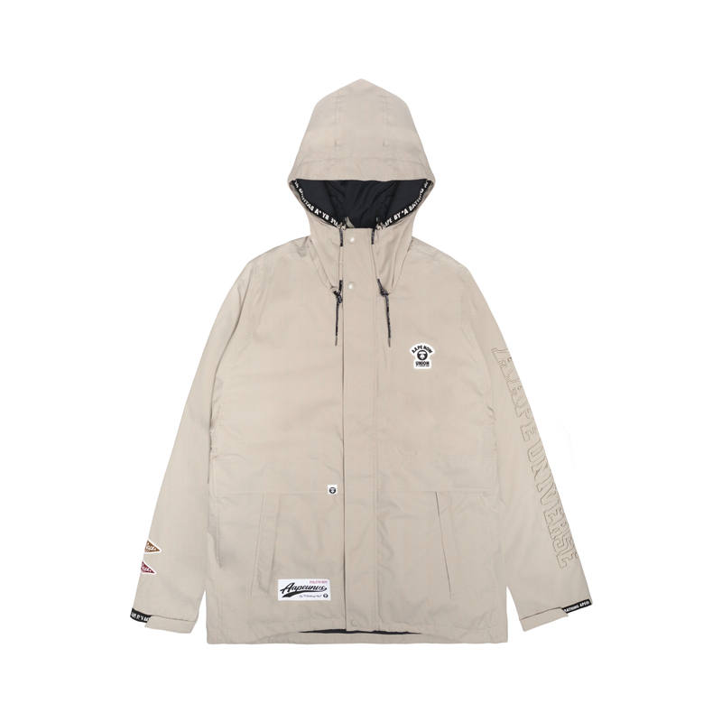 Aape Aape Logo-patch Layered Hooded Jacket