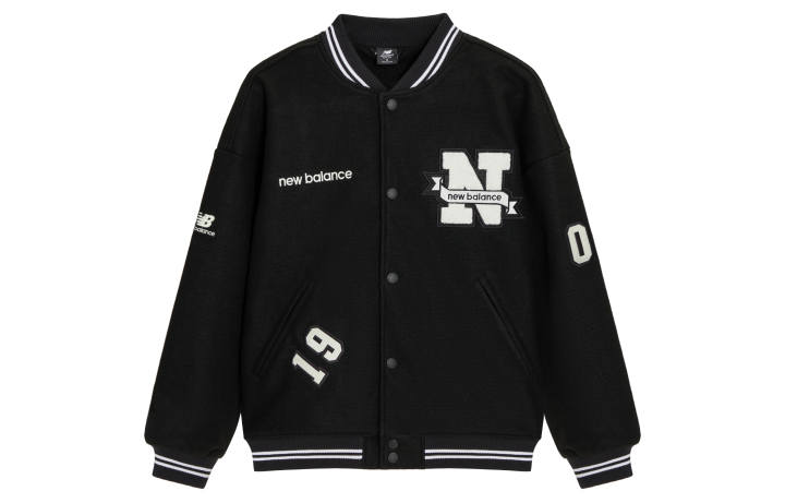 New Balance New Balance Baseball Jacket Spring Fall Unisex Black