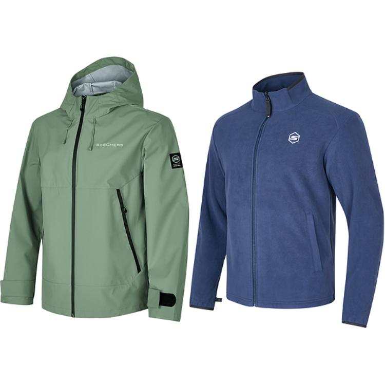 Skechers Waterproof, Windproof, Abrasion Resistant, Thermal, Water Repellent Windbreaker Jacket Men's Umber Green