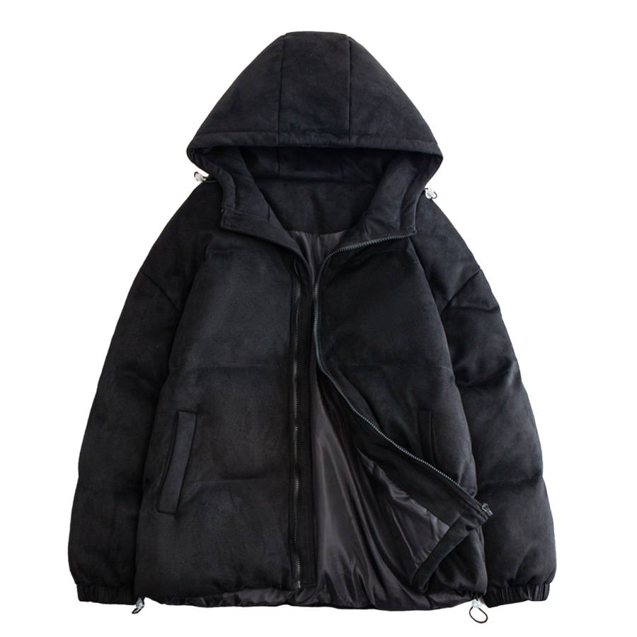 TEN MIRO Puffer Jackets Unisex Hooded Thickened Padded Puffer Jacket