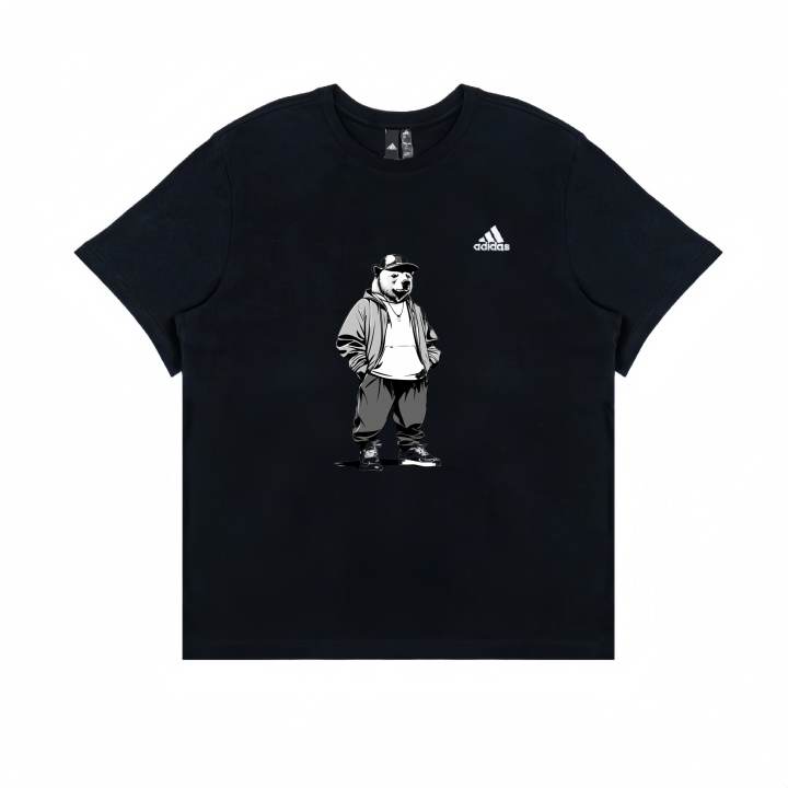 Adidas Adidas T Shirts Unisex Black Crew Neck Moderate Straight Fit