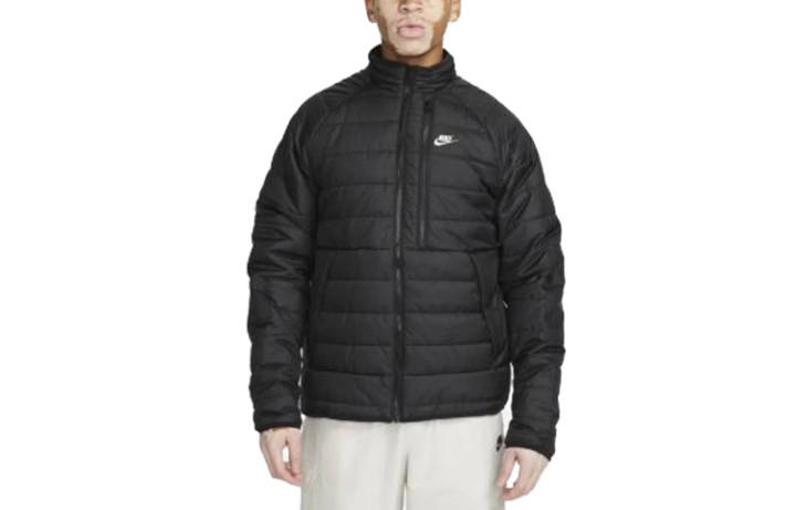 Nike Nike Puffer Jackets Men's Black Stand Collar Moderate Padded Puffer Jacket