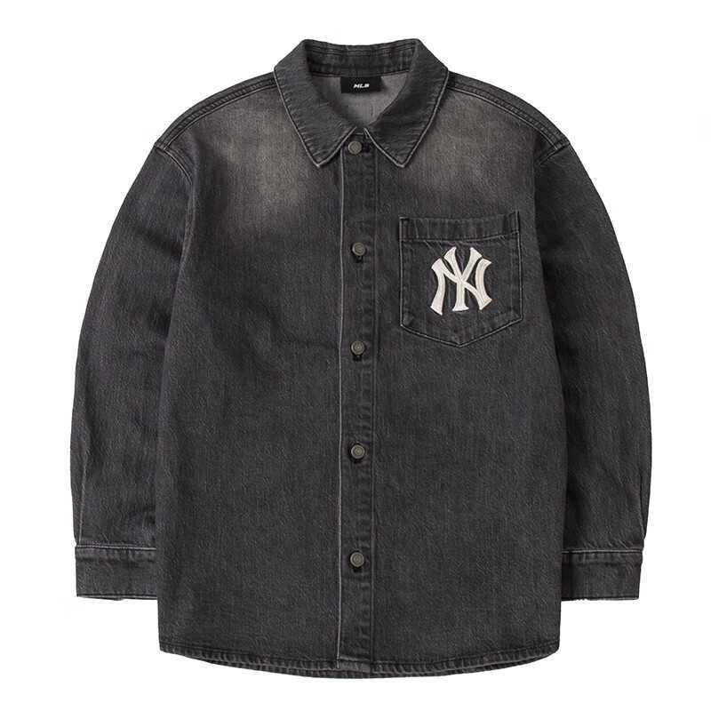 MLB MLB Denim Jacket Unisex Charcoal Gray