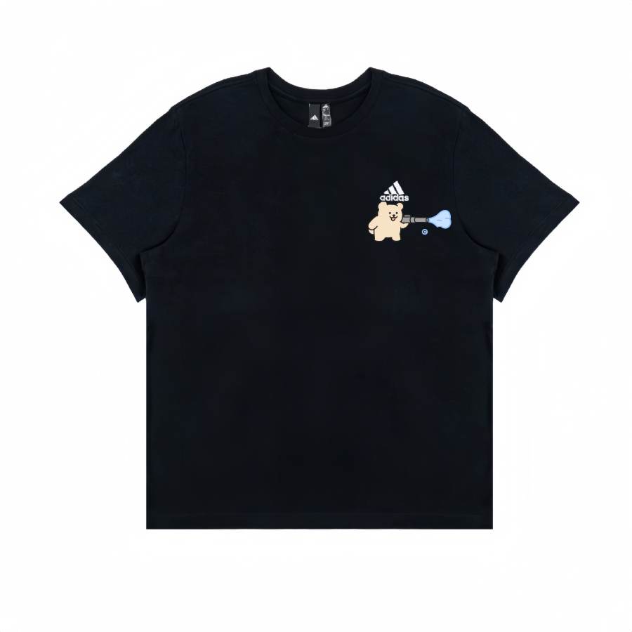Adidas Adidas T Shirts Unisex Black Crew Neck Moderate Straight Fit