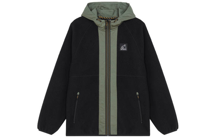 New Balance New Balance Velvet Jackets Men's Black Hooded Thickened