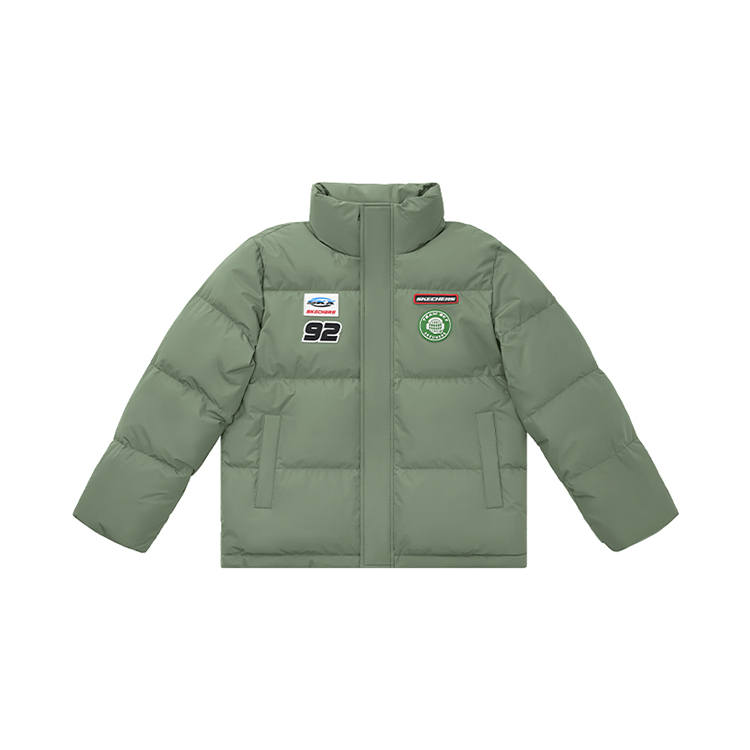 Skechers Sports League Collection Down Jacket Men's Umber Green