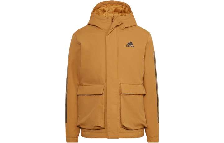 Adidas Adidas Puffer Jackets Men's Yellow Hooded Moderate Other