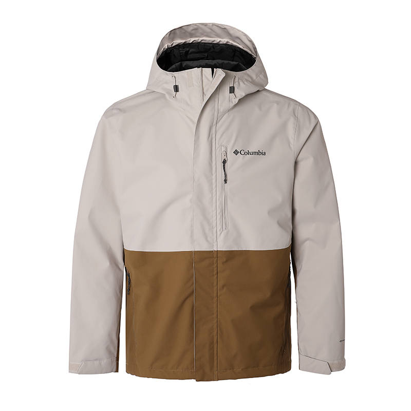Columbia Hiking Waterproof, Windproof, Abrasion Resistant, Thermal Windbreaker Jacket Men's Brown