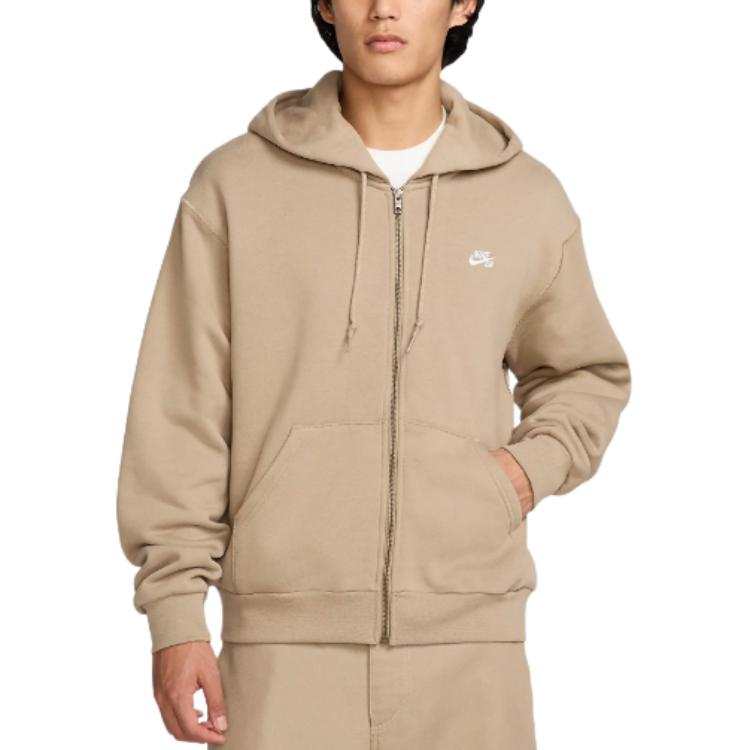 Nike Nike Sweatshirts Men's Beige Hooded Moderate Cardigan