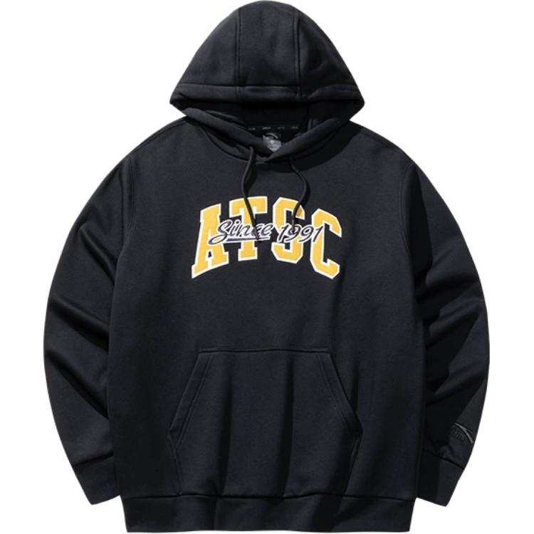 Anta Life Collection Comfortable Casual Minimalist Style Hooded Loose Fit Letter Print Fleece Lined Sweatshirt Men's