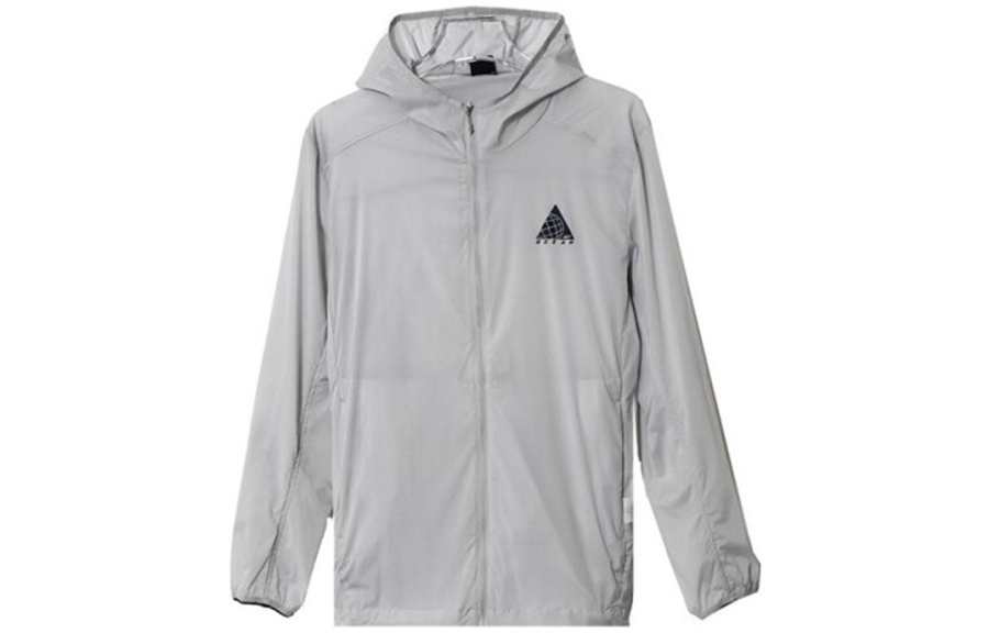 361° Sun Protection Clothing Men's Ice Gray Hooded Moderate Straight Fit