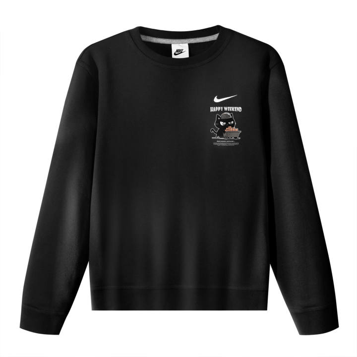 Nike Nike Sweatshirts Men's Black Crew Neck Moderate Regular