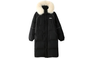 ER Down Jackets Unisex Fur Collar Thickened
