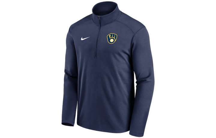 Nike Nike Milwaukee Brewers Authentic Collection Men's Nike Dri-FIT Mlb 1/2-Zip Long-Sleeve Top