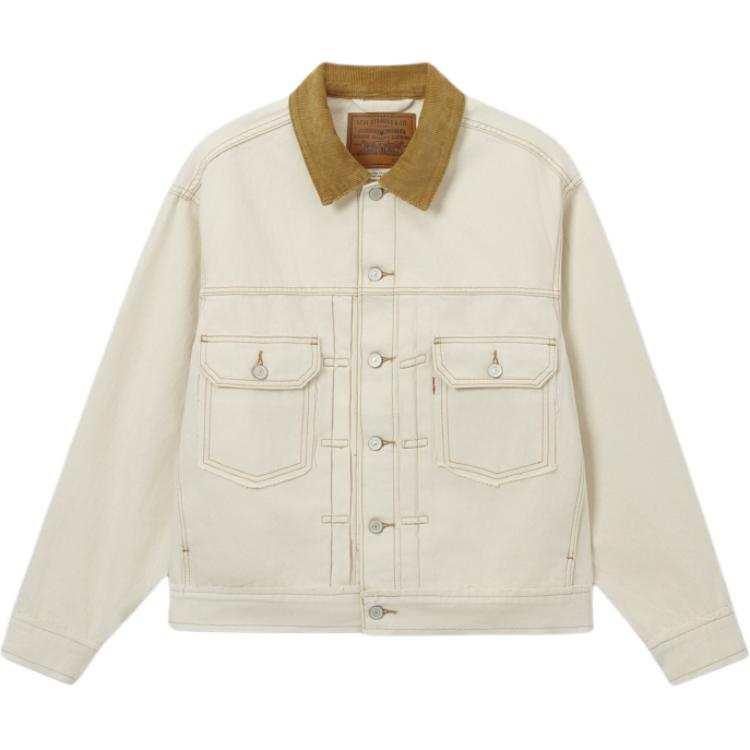 Levis Levis Denim Jackets Men's Ecru Lapel Moderate Other