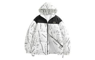 ALORGEEK Puffer Jackets Unisex Hooded Thickened Padded Puffer Jacket