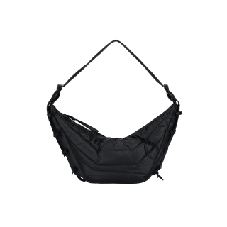 Lemaire Cotton One Shoulder Handbag Small Unisex Gray Black