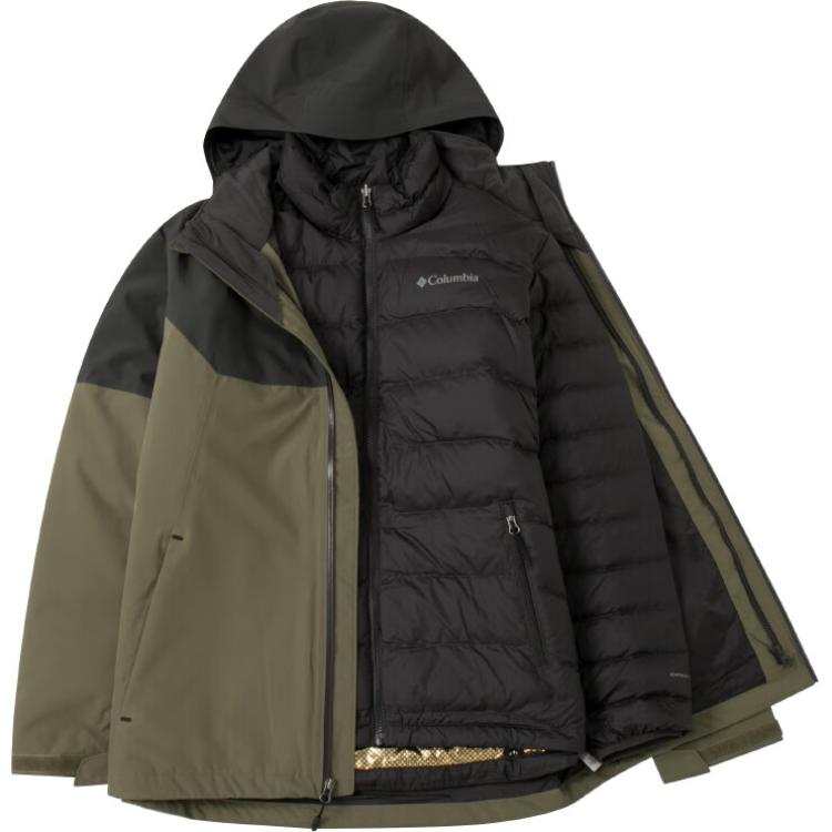 Columbia Hiking Waterproof And Warm Windbreaker Jacket Men's Green