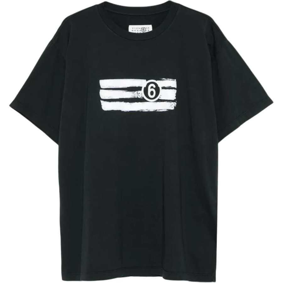 MM6 Maison Margiela SS25 T Shirt Unisex Black