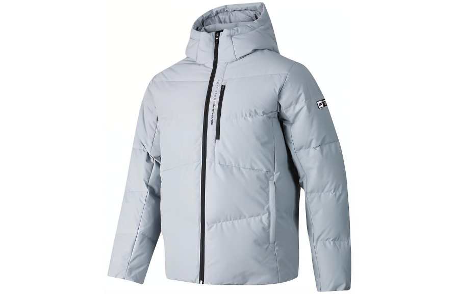 Skechers Sports Life Collection Down Jacket Men's Trade Wind Gray