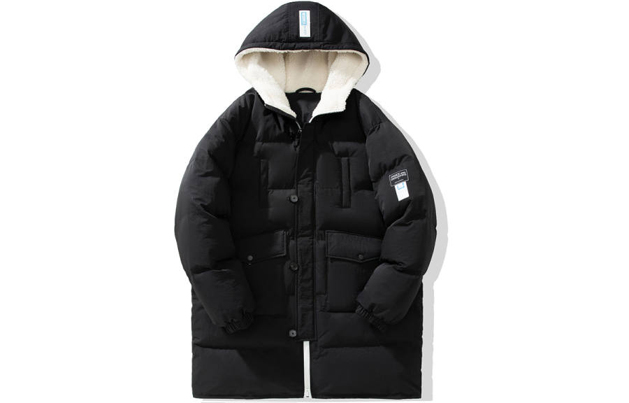 GOLFCROSS Puffer Jackets Unisex Hooded Thickened Cargo Puffer Jacket