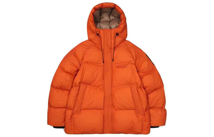 FILA Down Jackets Men's Orange Hooded Moderate Other