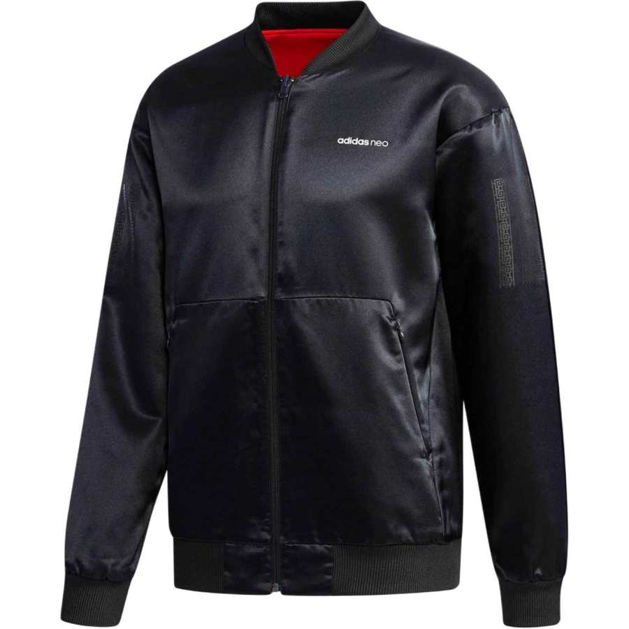Adidas Neo Jackets Men's Black V Neck Moderate Reversible