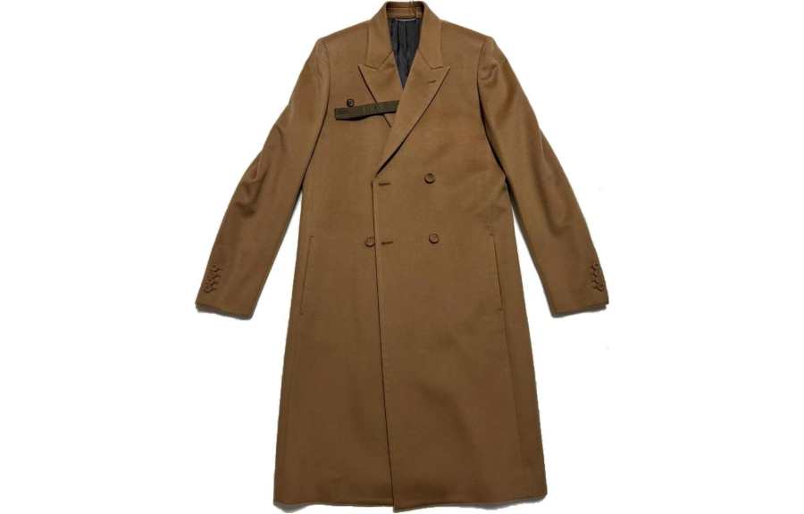 DIOR DIOR Coats Men's Brown Lapel Moderate Straight Fit
