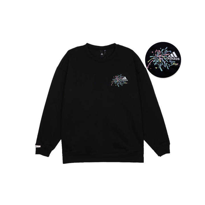 Adidas Adidas Sweatshirts Unisex Black Crew Neck Moderate Regular