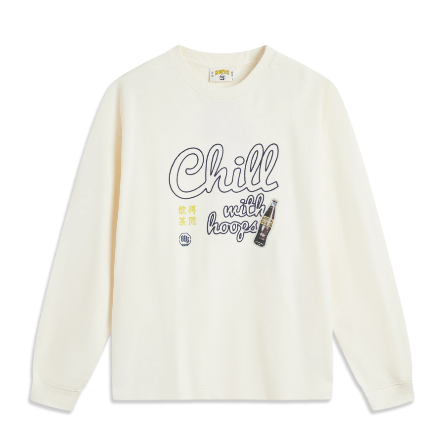Li-Ning Li Ning Basketball Collection Sweatshirt Men's Ecru