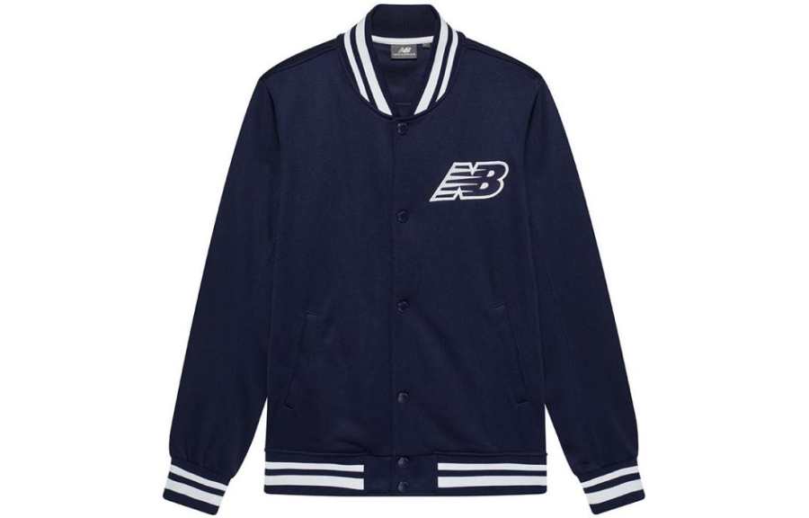 New Balance New Balance Baseball Jerseys Men's Blue Baseball Collar Moderate Straight Fit