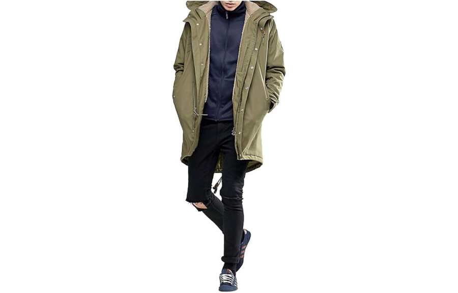 Adidas Originals Coats Men's Green Hooded Moderate