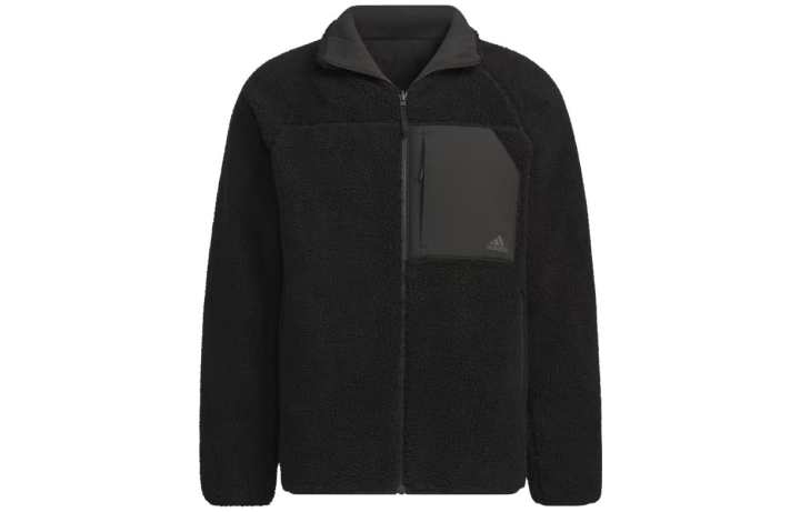 Adidas Adidas Jackets Men's Black Stand Collar Moderate Reversible