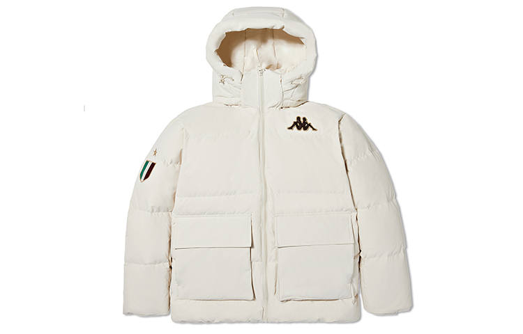 Kappa Kappa Down Jackets Unisex Hooded Moderate Puffer Jacket