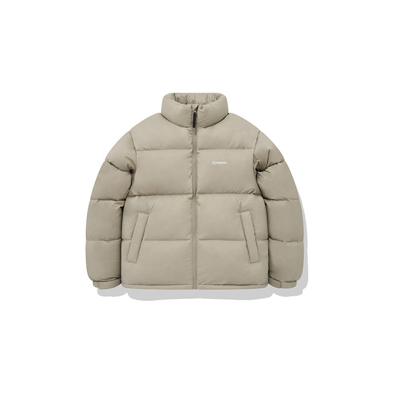 COVERNAT Down Jackets Unisex Beige Stand Collar Moderate Other