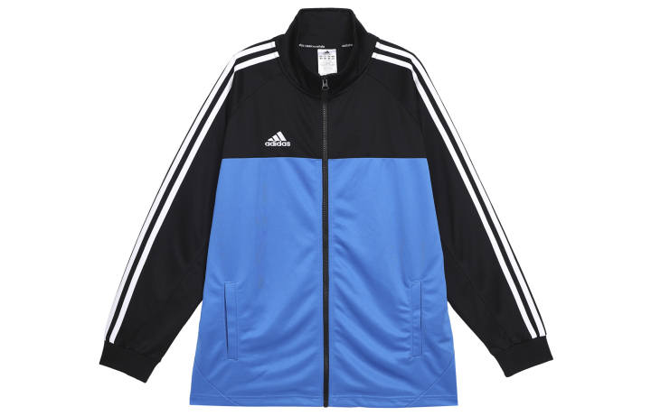 Adidas Adidas Jackets Unisex Black Blue Patchwork Stand Collar Moderate Other