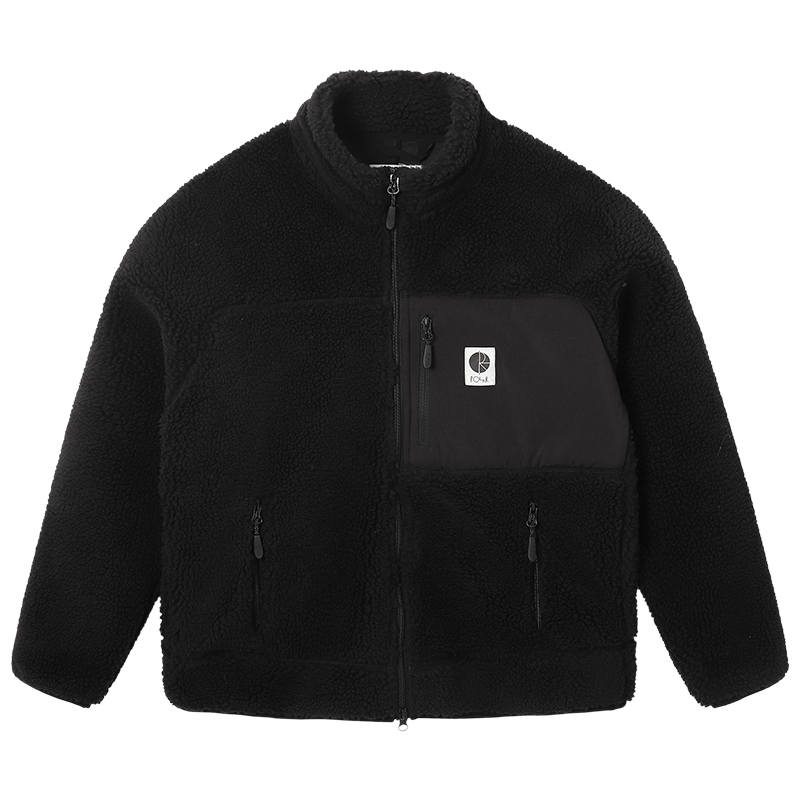 POLAR SKATE CO Velvet Jackets Unisex Stand Collar Thickened And Fleece Lined