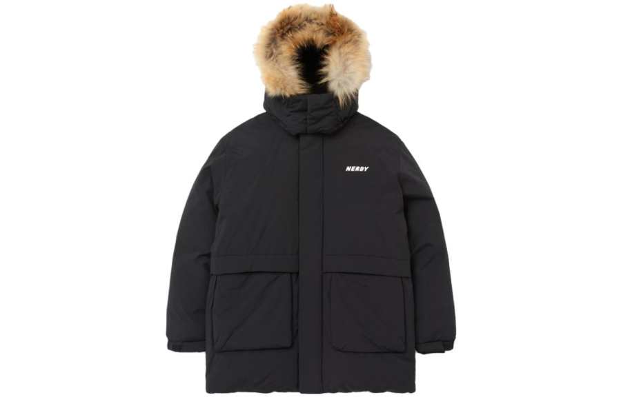 Nerdy Down Jackets Unisex Black Hooded Moderate Other
