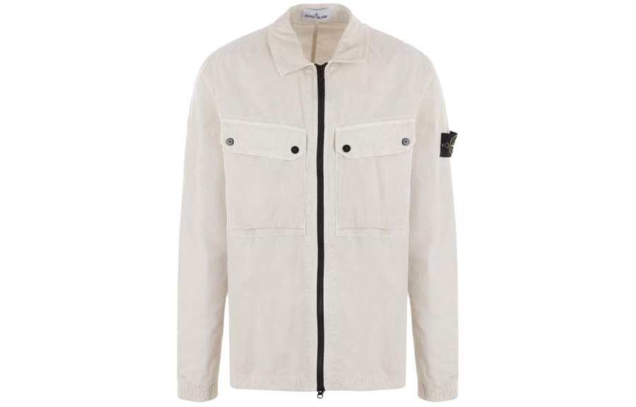 STONE ISLAND Jackets & Coats Men's Milk White