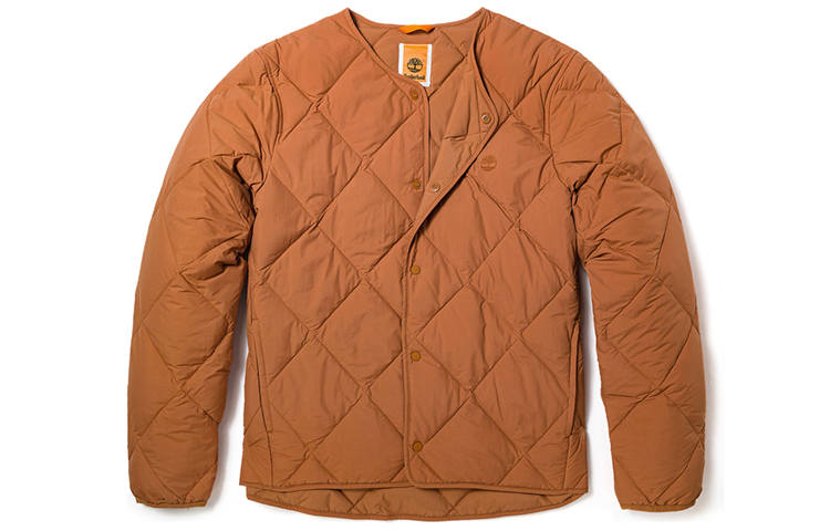 Timberland Timberland Down Jackets Men's Medium Brown Crew Neck Thickened Down Jacket