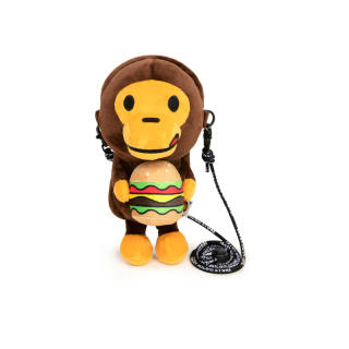 BABY MILO STORE BY A BATHING APE Fabric Cell Phone Pouch Unisex Brown