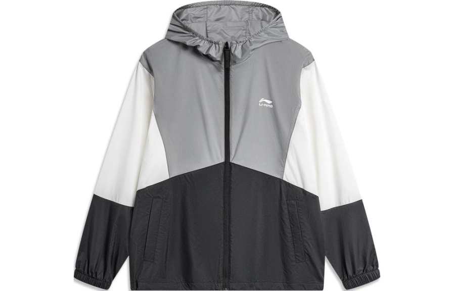 Li-Ning Li Ning Sports Life Collection Breathable Sun Protection Clothing Men's Ultimate Gray & Black Multicolor Combination