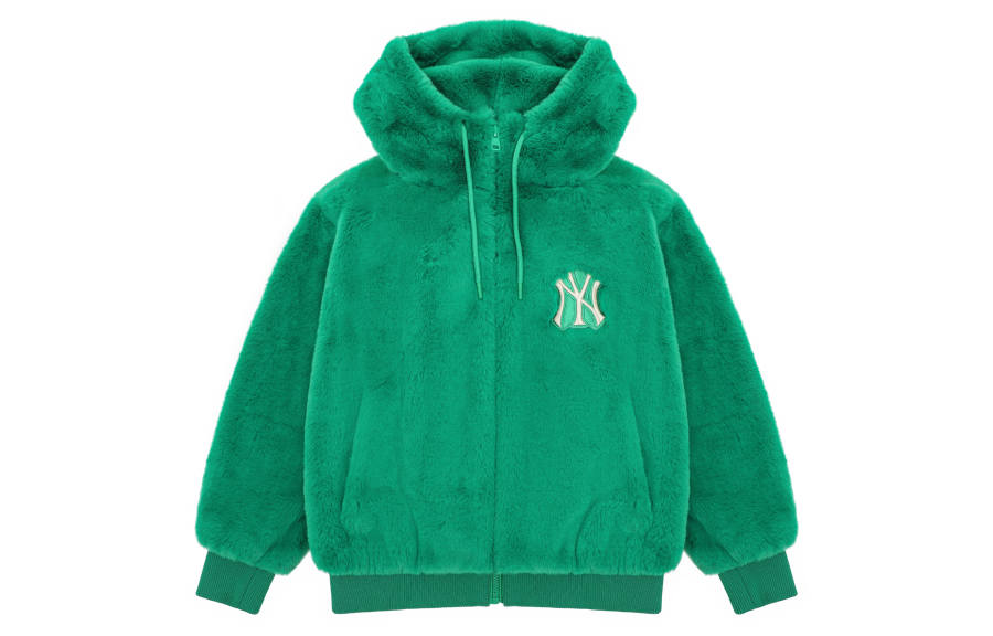 MLB MLB New York Yankees Logo Print Windproof Sherpa Jacket