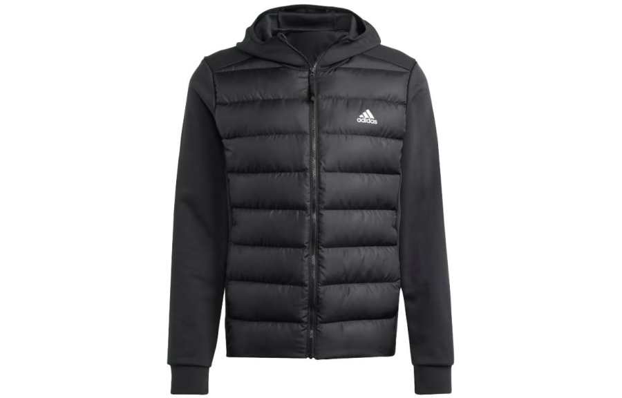 Adidas Adidas Essentials Hybrid Down Hooded Jacket Coat Men's Black